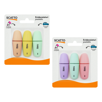 MINI EVIDENZIATORI PASTELLO BL.3PZ